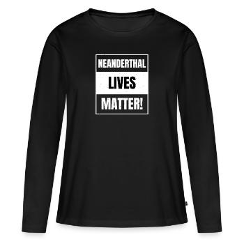 Les vies autochtones comptent - T-shirt manches longues Premium bio Femme - noir - Devant - Julia (174cm)