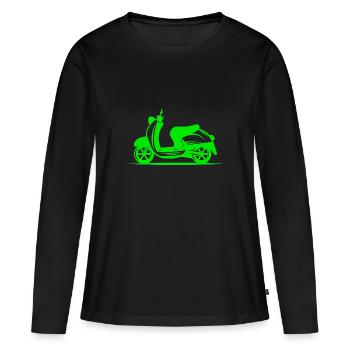 Moped - Scooter - Moped - Women's Premium Organic Long Sleeve Shirt - black - Front - Julia (174cm)
