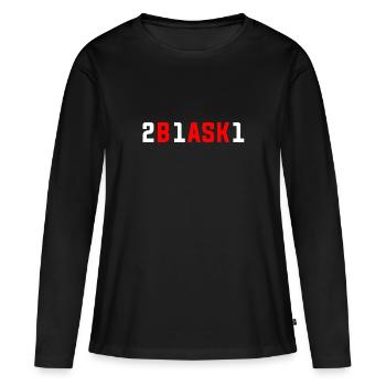 Franc-maçon 2B1ASK1 Rouge Blanc - T-shirt manches longues Premium bio Femme - noir - Devant - Julia (174cm)