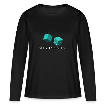 les cubes sont tombés en latin - T-shirt manches longues Premium bio Femme - noir - Devant - Julia (174cm)