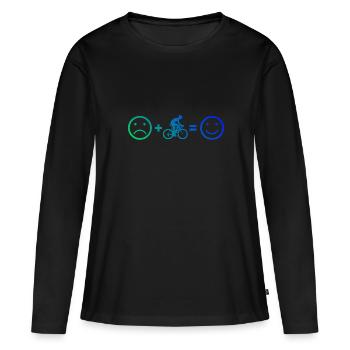 Cycliste de route Vélo de route Vélo de route Vélo de route - T-shirt manches longues Premium bio Femme - noir - Devant - Julia (174cm)
