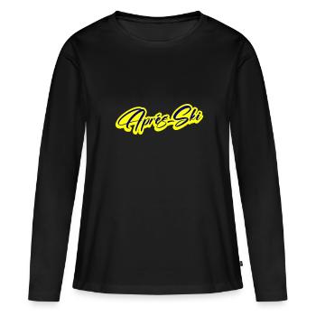 Apres Ski - Frauen Premium Bio Langarmshirt - Schwarz - Vorne - Julia (174cm)