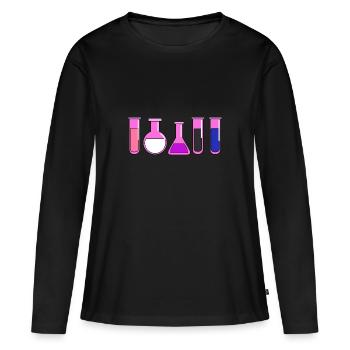 Tubes à essai Genderfluid Pride - T-shirt manches longues Premium bio Femme - noir - Devant - Julia (174cm)