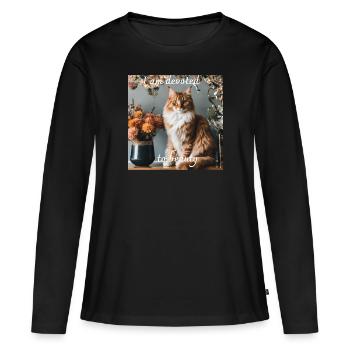 I am devoted to beauty - Women's Premium Organic Long Sleeve Shirt - black - Front - Julia (174cm)