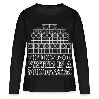 Soundsystem Jungle Reggae Bass - T-shirt manches longues Premium bio Femme - noir - Devant - Julia (174cm)