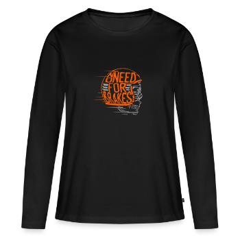 Moto pas besoin de freins - T-shirt manches longues Premium bio Femme - noir - Devant - Julia (174cm)