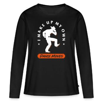 Make upance move - T-shirt manches longues Premium bio Femme - noir - Devant - Julia (174cm)