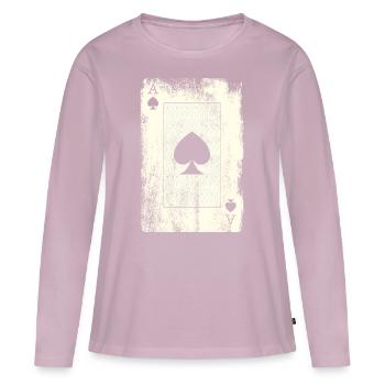 Poker Ass - Frauen Premium Bio Langarmshirt - Altrosa - Vorne - Julia (174cm)