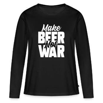 BIÈRE, CADEAU - T-shirt manches longues Premium bio Femme - noir - Devant - Julia (174cm)
