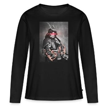 Laser Ninja Man - T-shirt manches longues Premium bio Femme - noir - Devant - Julia (174cm)