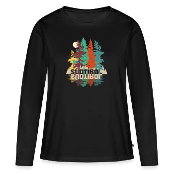 tyrol du sud - T-shirt manches longues Premium bio Femme - noir - Devant - Julia (174cm)