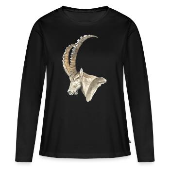 Capricorn solo - Women's Premium Organic Long Sleeve Shirt - black - Front - Julia (174cm)