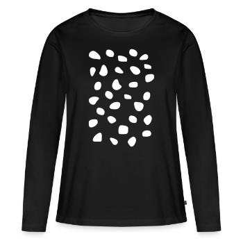 Motif de chien dalmatien pommelé tacheté cool - T-shirt manches longues Premium bio Femme - noir - Devant - Julia (174cm)
