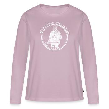 Ritter Weder Verlassen noch Ruhestand - Frauen Premium Bio Langarmshirt - Altrosa - Vorne - Julia (174cm)