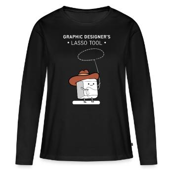 Designerin Grafiker Grafik Designer Künstler - Frauen Premium Bio Langarmshirt - Schwarz - Vorne - Julia (174cm)