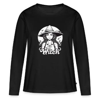 Witch - Frauen Premium Bio Langarmshirt - Schwarz - Vorne - Julia (174cm)