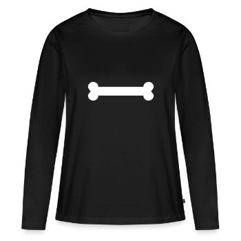 Os - T-shirt manches longues Premium bio Femme - noir - Devant - Julia (174cm)