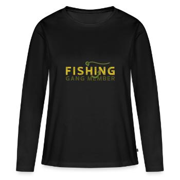 Gang de pêcheurs - T-shirt manches longues Premium bio Femme - noir - Devant - Julia (174cm)