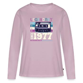Legendary 1977 45th Birthday Gift Men - Fun - Women's Premium Organic Long Sleeve Shirt - dusky pink - Front - Julia (174cm)