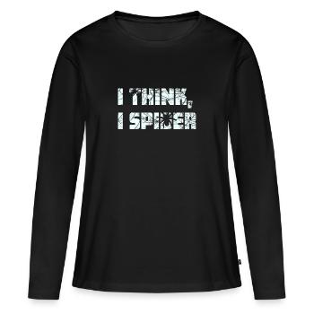 Denglisch - I think, I spider - Women's Premium Organic Long Sleeve Shirt - black - Front - Julia (174cm)