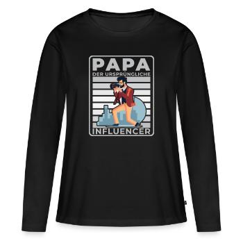 Dad: The original influencer - Women's Premium Organic Long Sleeve Shirt - black - Front - Julia (174cm)