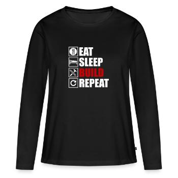 Menuisiers & menuisiers - T-shirt manches longues Premium bio Femme - noir - Devant - Julia (174cm)