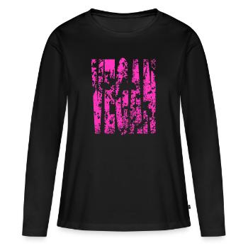 Vegan, Vegan, Nutrition, Chemise, Sweatshirt, tasse, - T-shirt manches longues Premium bio Femme - noir - Devant - Julia (174cm)