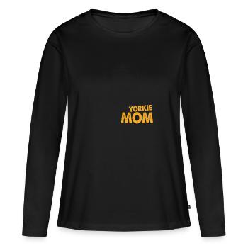 Best Yorkie Mom Ever Yorkie Mama - Frauen Premium Bio Langarmshirt - Schwarz - Vorne - Julia (174cm)