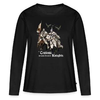 Teutonic knights Jerusalem Crusaders - T-shirt manches longues Premium bio Femme - noir - Devant - Julia (174cm)