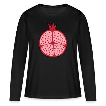 Grenade - T-shirt manches longues Premium bio Femme - noir - Devant - Julia (174cm)