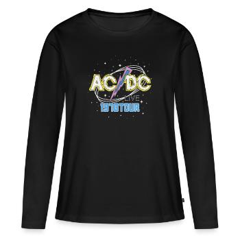 AC/DC Funky Logo 1978 Tour - Frauen Premium Bio Langarmshirt - Schwarz - Vorne - Julia (174cm)