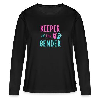 Gardien du genre - T-shirt manches longues Premium bio Femme - noir - Devant - Julia (174cm)