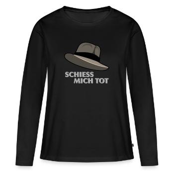Elle me mort - T-shirt manches longues Premium bio Femme - noir - Devant - Julia (174cm)