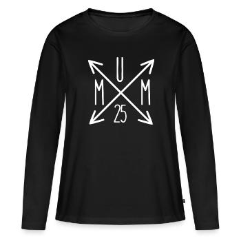 Mom-to-Be 2025 – Perfect Gift for Expecting Mother - Women's Premium Organic Long Sleeve Shirt - black - Front - Julia (174cm)