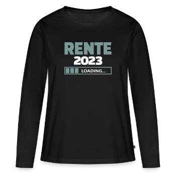 Rente 2023 loading - Frauen Premium Bio Langarmshirt - Schwarz - Vorne - Julia (174cm)