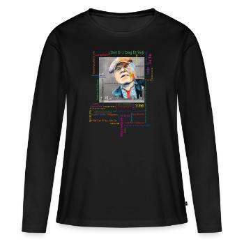 Hommage à Kim Larsen 2018 - T-shirt manches longues Premium bio Femme - noir - Devant - Julia (174cm)