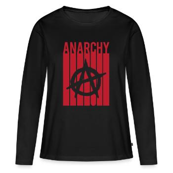 anarchy t shirt design Anarchy anarchy anarki - Women's Premium Organic Long Sleeve Shirt - black - Front - Julia (174cm)