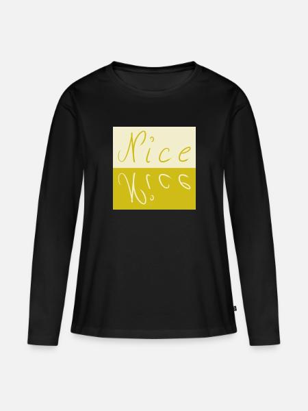 Nice - Frauen Premium Bio Langarmshirt - Schwarz