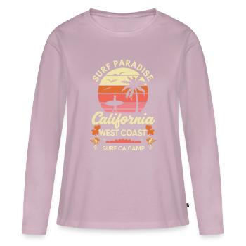 Surfers Paradise - Frauen Premium Bio Langarmshirt - Altrosa - Vorne - Julia (174cm)