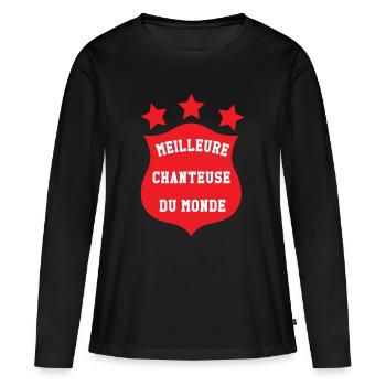 Best Female Vocalist – Outstanding Voice Talent - Women's Premium Organic Long Sleeve Shirt - black - Front - Julia (174cm)