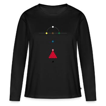 Snooker - T-shirt manches longues Premium bio Femme - noir - Devant - Julia (174cm)