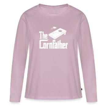 Cornhole - The Cornfather - Cornhole Gift - Women's Premium Organic Long Sleeve Shirt - dusky pink - Front - Julia (174cm)