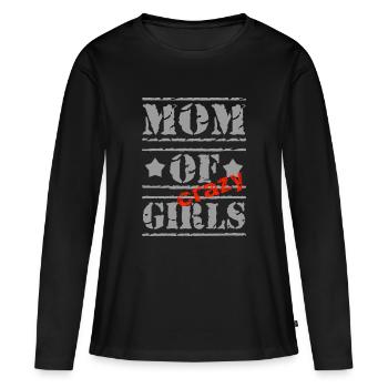 Mutter Töchter Mama Tochter Fun Muttertag Geschenk - Frauen Premium Bio Langarmshirt - Schwarz - Vorne - Julia (174cm)