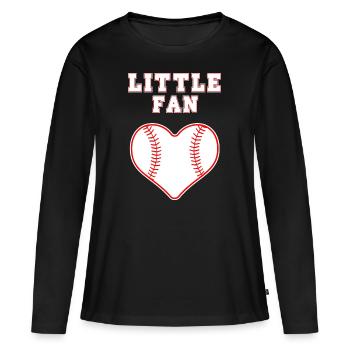 Enceinte bébé fan de baseball pour bébé - T-shirt manches longues Premium bio Femme - noir - Devant - Julia (174cm)