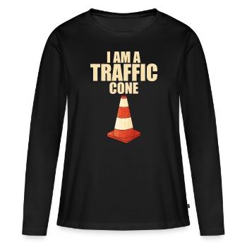 I Am A Traffic Cone Funny Halloween Costume - T-shirt manches longues Premium bio Femme - noir - Devant - Julia (174cm)
