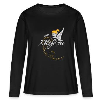 Kölsche Fee - T-shirt manches longues Premium bio Femme - noir - Devant - Julia (174cm)