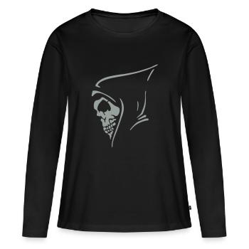 death, skull - T-shirt manches longues Premium bio Femme - noir - Devant - Julia (174cm)