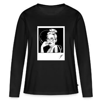 Erinnerungen - Frauen Premium Bio Langarmshirt - Schwarz - Vorne - Julia (174cm)