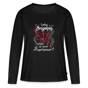 Cornemuse Cornemuse Cornemuse - T-shirt manches longues Premium bio Femme - noir - Devant - Julia (174cm)