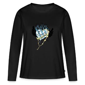 Bavaria - Women's Premium Organic Long Sleeve Shirt - black - Front - Julia (174cm)